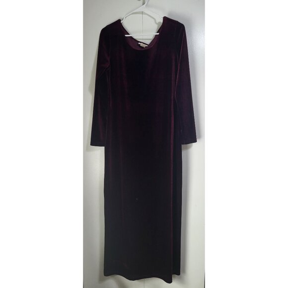 VTG LAPIS Womens Whimsigoth Velvet Maxi Dress SZ M Burgundy Grunge Witchy - Picture 2 of 11
